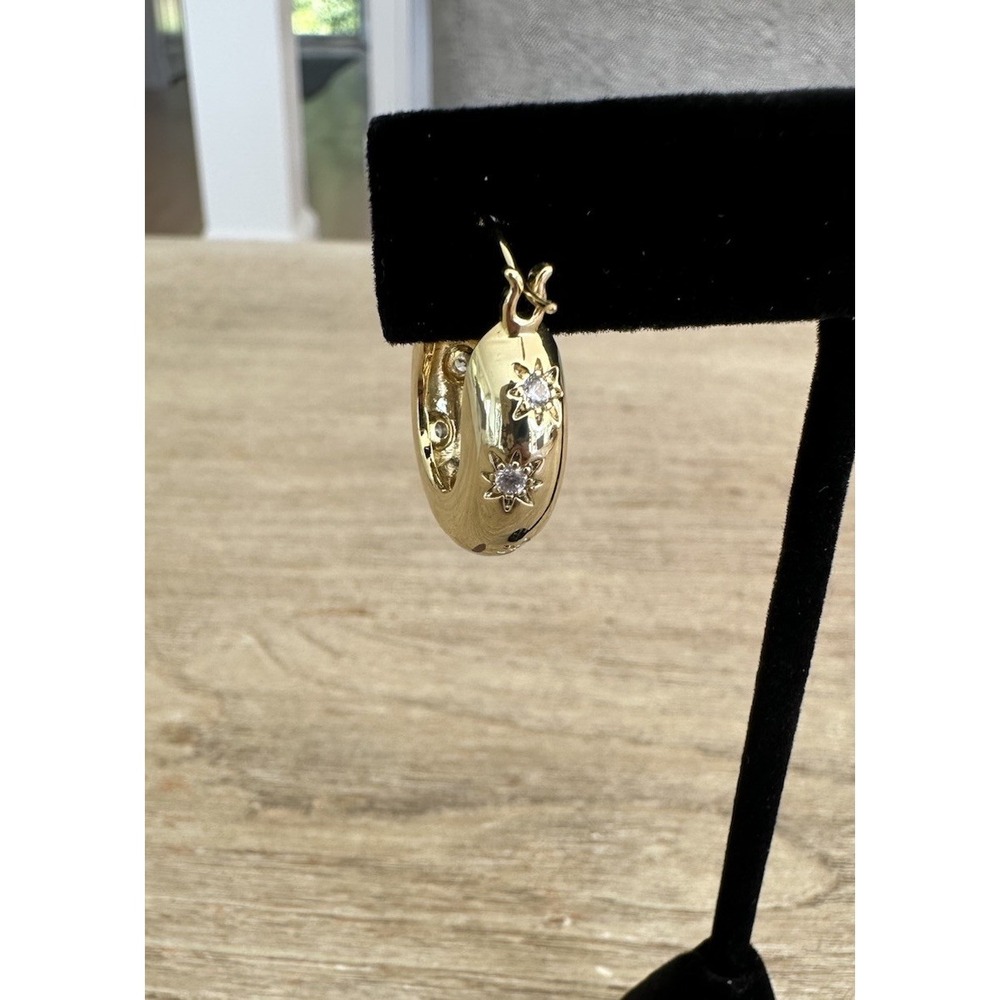Adina Eden Gold Starburst Bubble Hoop ONE SINGLE EARRING Excellent Condition